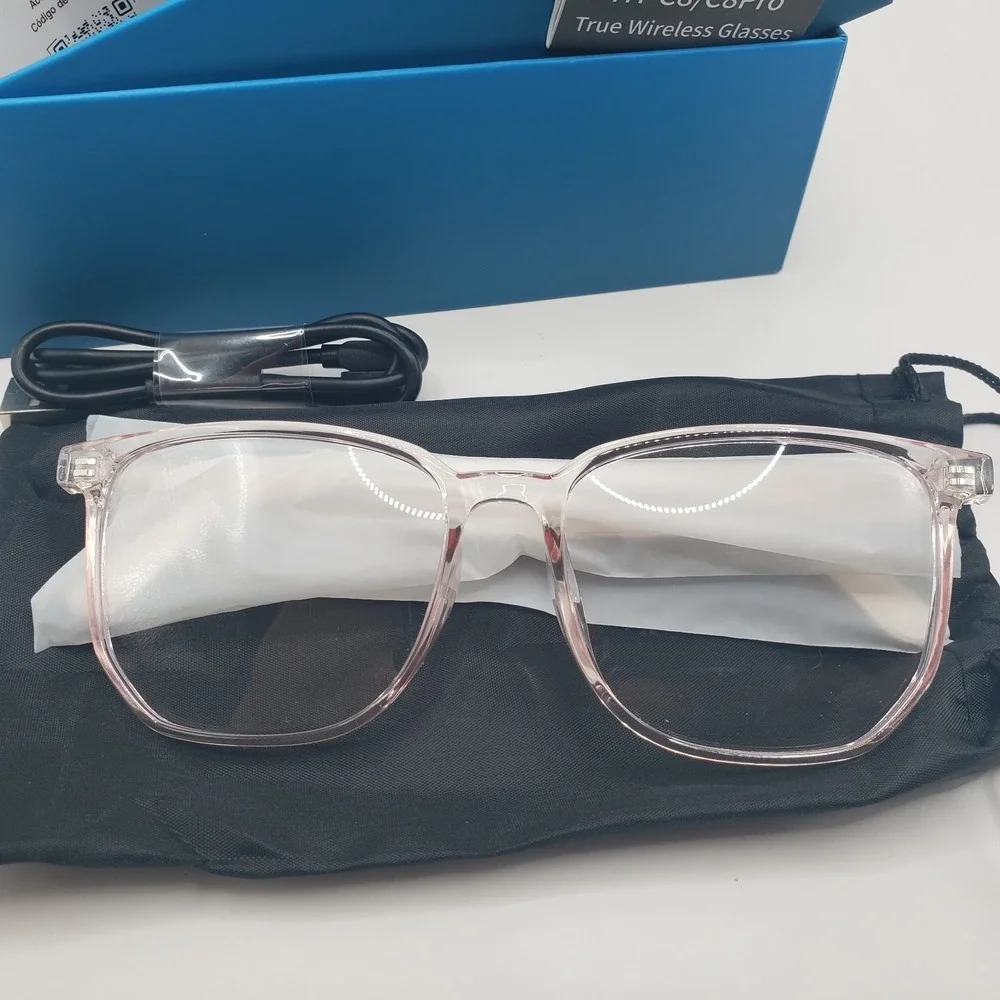 Hyundai HY-C8Pro Smart Glasses Eyeglasses Frame, True Wireless, White